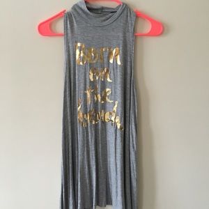 Gray and gold tunic